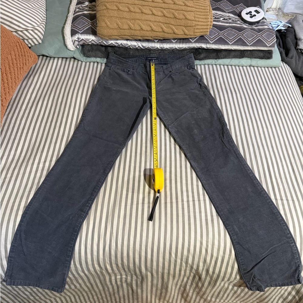 Tommy Hilfiger Women's Gray Straight Leg Corduroy Pants